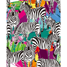 Картина за номерами Strateg ПРЕМІУМ Арт-зебри з лаком розміром 40х50 см VA-3653