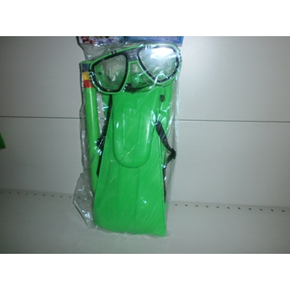 Набір для плавання M 0017 U / R (72шт) 2 види, маска, ласти, трубка, в кульку, 38-17см