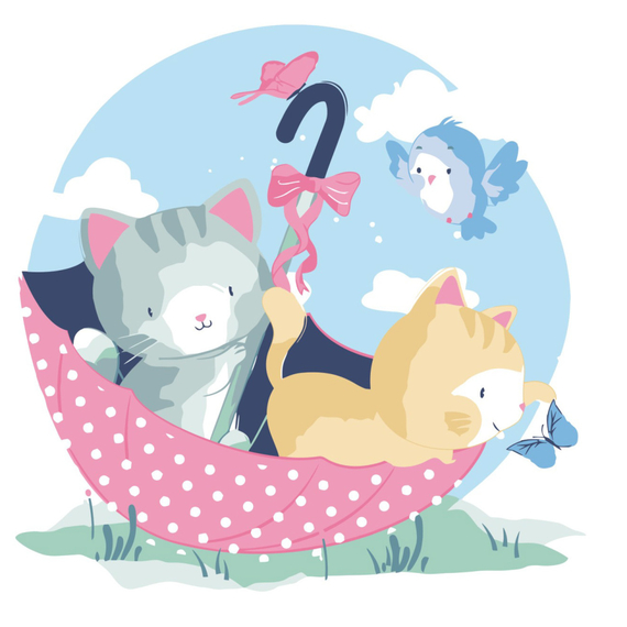 Отзывы  картина за номерами strateg преміум котята в парасольці з лаком розміром 30х30 см es052