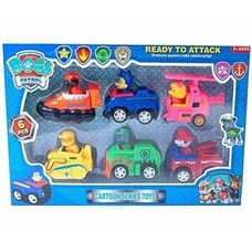 Набір героїв Щенячий патруль з машинками G6 6шт Набір героїв Щенячий патруль з машинками G6 6шт