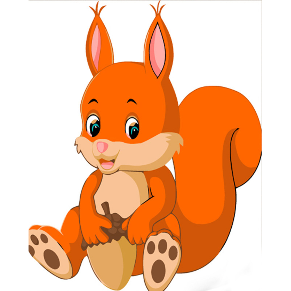 Фото, Відеоогляди картина за номерами strateg преміум білочка з жолудом розміром 30х30 см (es128)