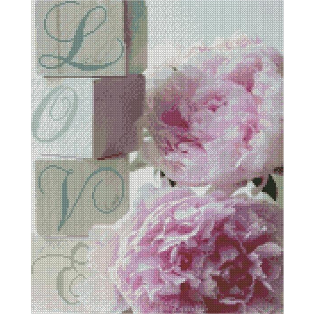 Фото, Відеоогляди алмазна картина strateg преміум кохання по буквах розміром 40х50 см fa40895