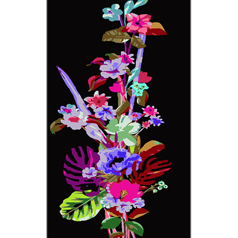 Фото, Відеоогляди картина за номерами strateg преміум весняна палітра на чорному фоні розміром 50х25 см (bh5025-9)