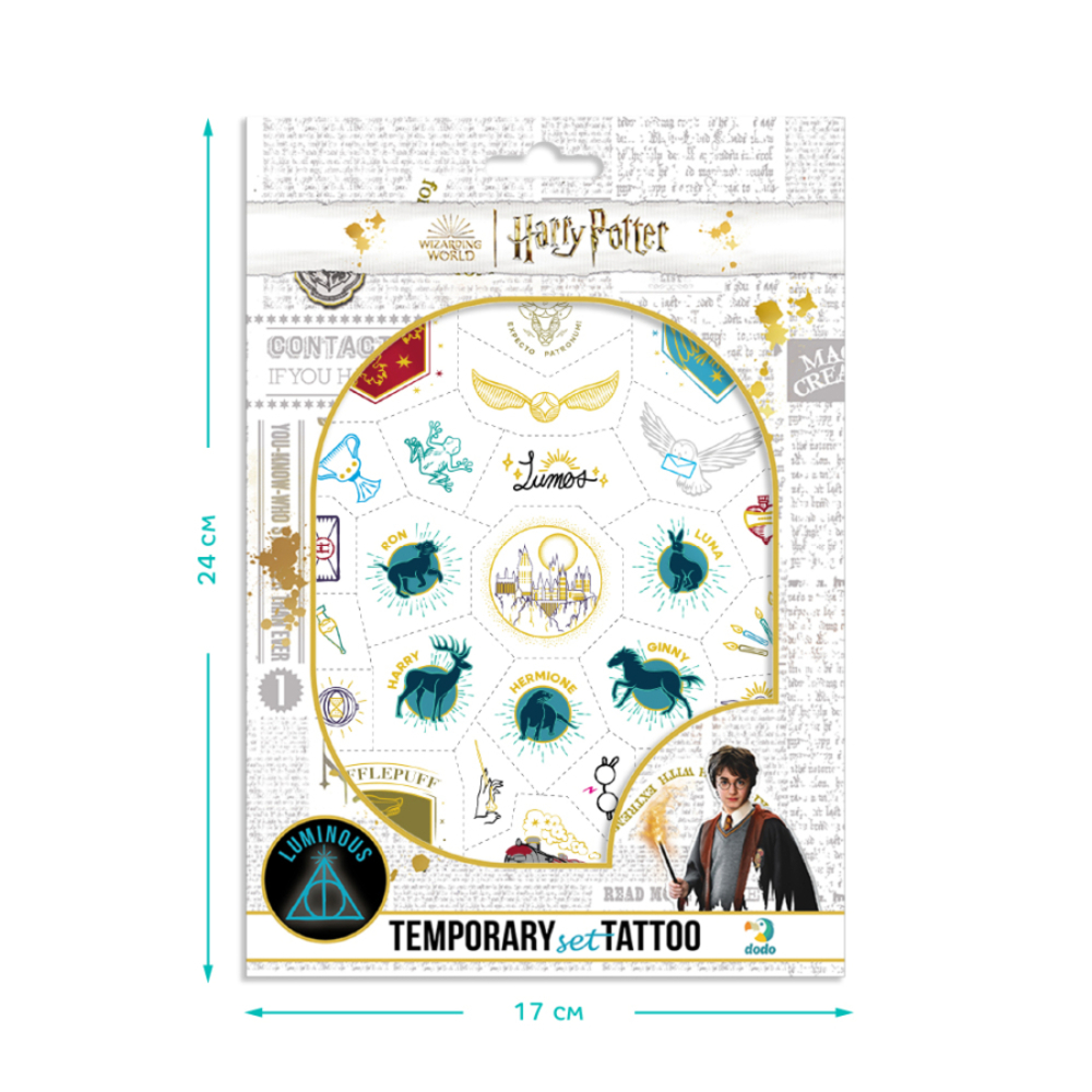 Фото, Видеообзоры набір дитячих тимчасових татуювань dodo harry potter символи