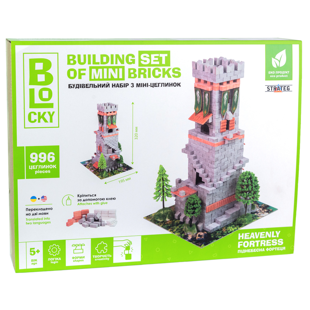 Фото, Видеообзоры будівельний набір для творчості з міні-цеглинок blocky піднебесна фортеця strateg (31004)