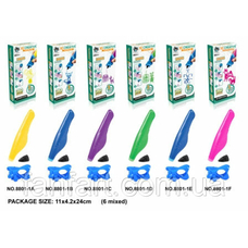 Ручка 3D 8801-1A/B/C/D/E/F 6цв.6в.кор.24*4,2*11 ш.к./120/