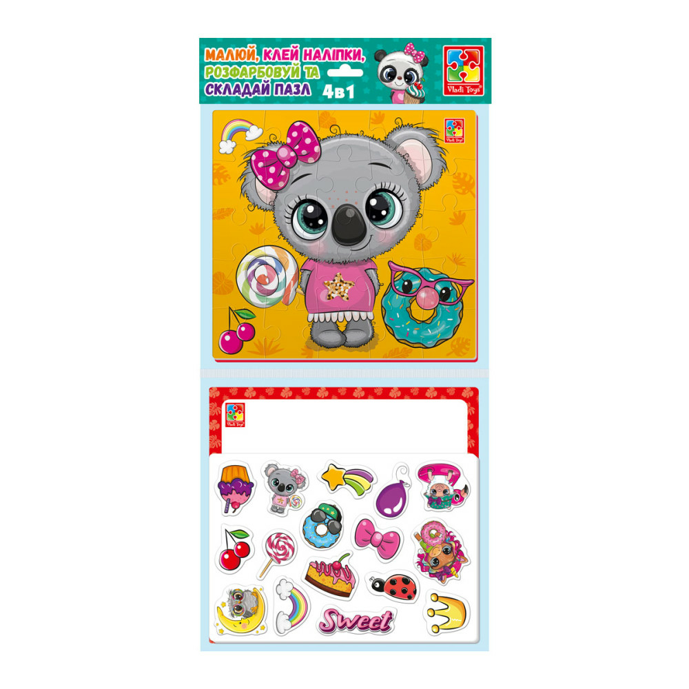 Фото, Видеообзоры набір для творчості vladi toys 4 в 1. пухнастики та солодощі. vt4210-17