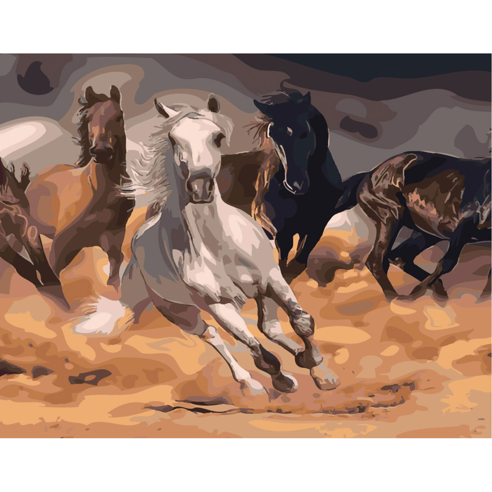 Фото, Відеоогляди картина за номерами strateg швидкість на кольоровому фоні розміром 40х50 см (sy6411)