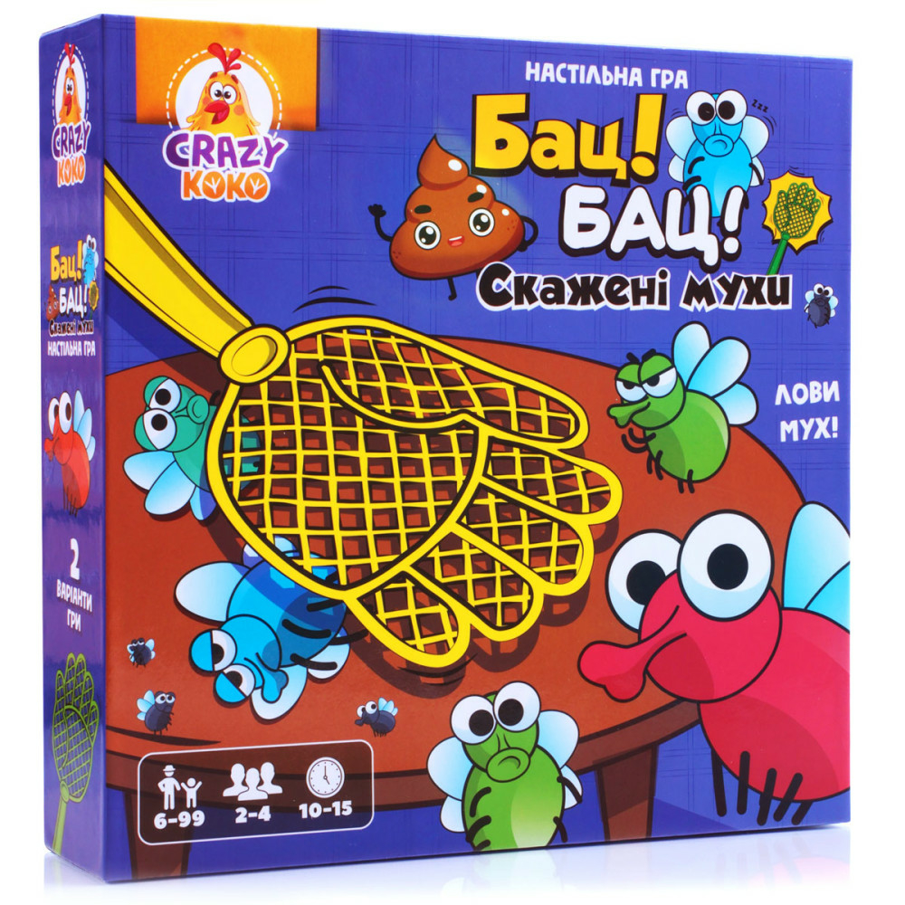 Фото, Видеообзоры гра настільна vladi toys розважальна. бац! бац! скажені мухи vt8055-37