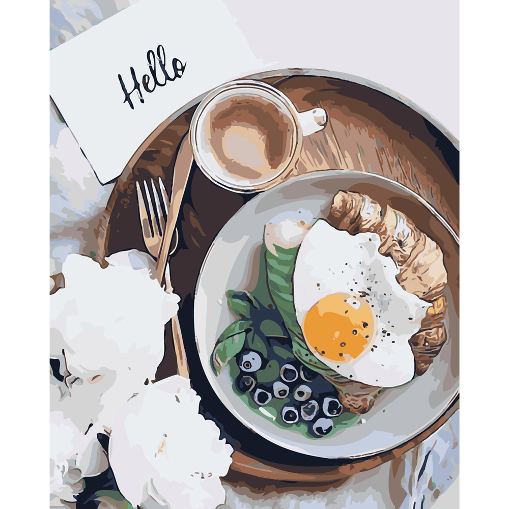 Фото, Відеоогляди картина за номерами strateg преміум hello з лаком розміром 40х50 см sy6281