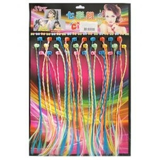 Косички для волосся кол+білий 33см 30 шт 850052
