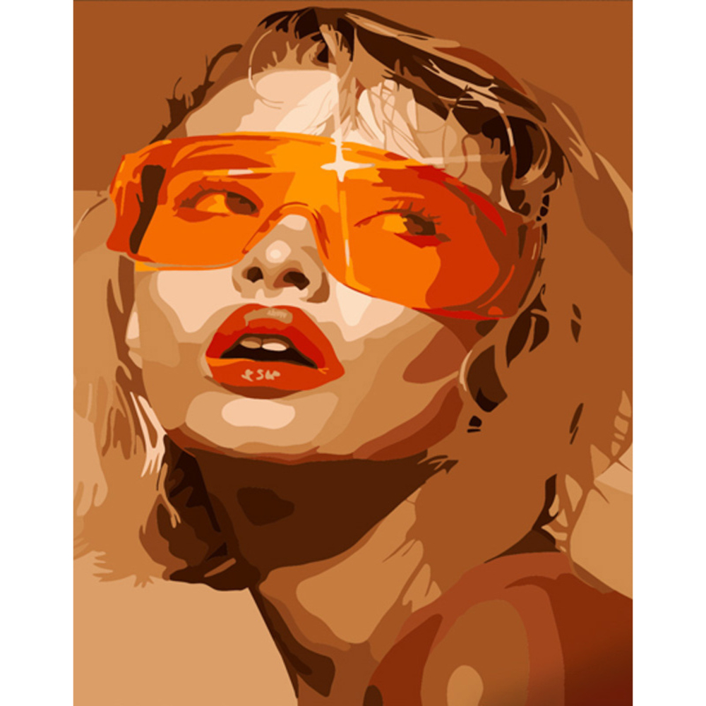 Фото, Видеообзоры картина за номерами strateg преміум жовті окуляри розміром 40х50 см (dy338)