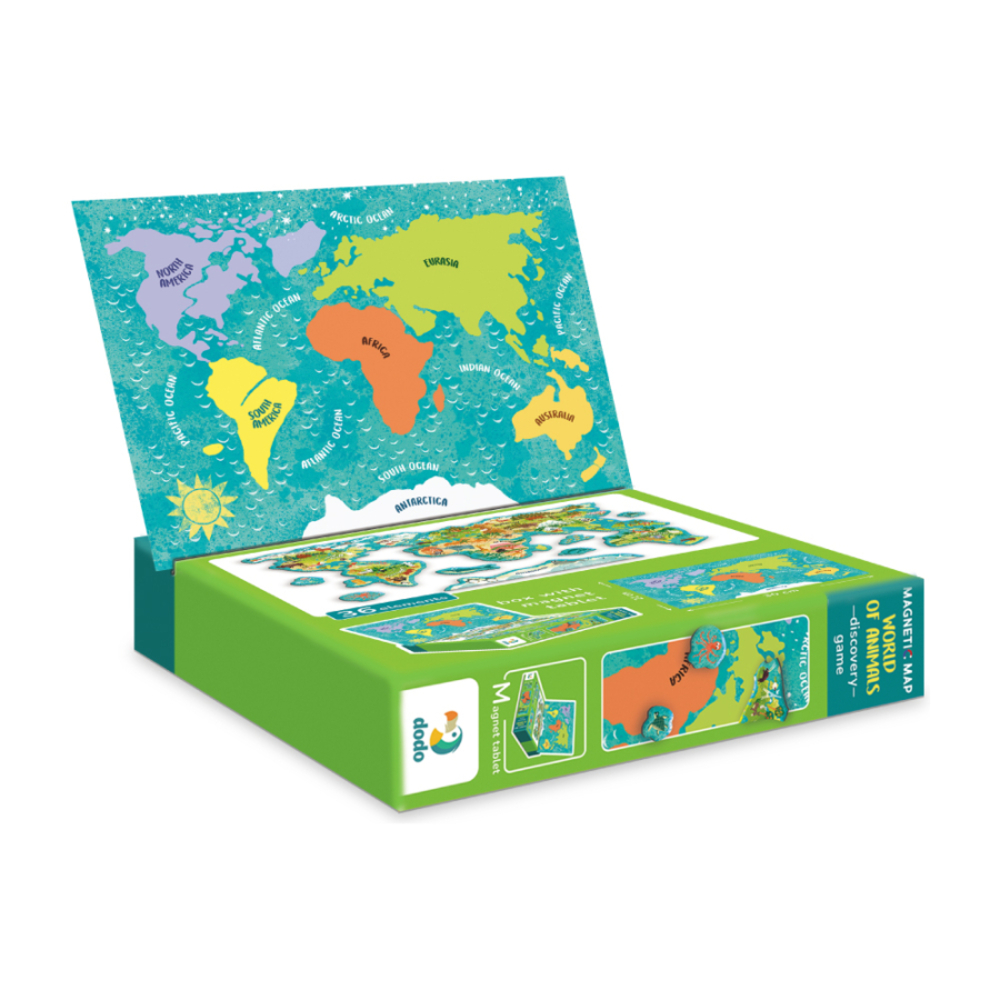 Фото, Видеообзоры розвиваюча гра dodo магнітна мапа світу тварини