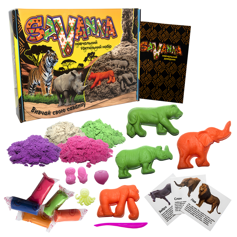 Фото, Видеообзоры набір для творчості strateg savanna кінетичний пісок українською мовою (51204)