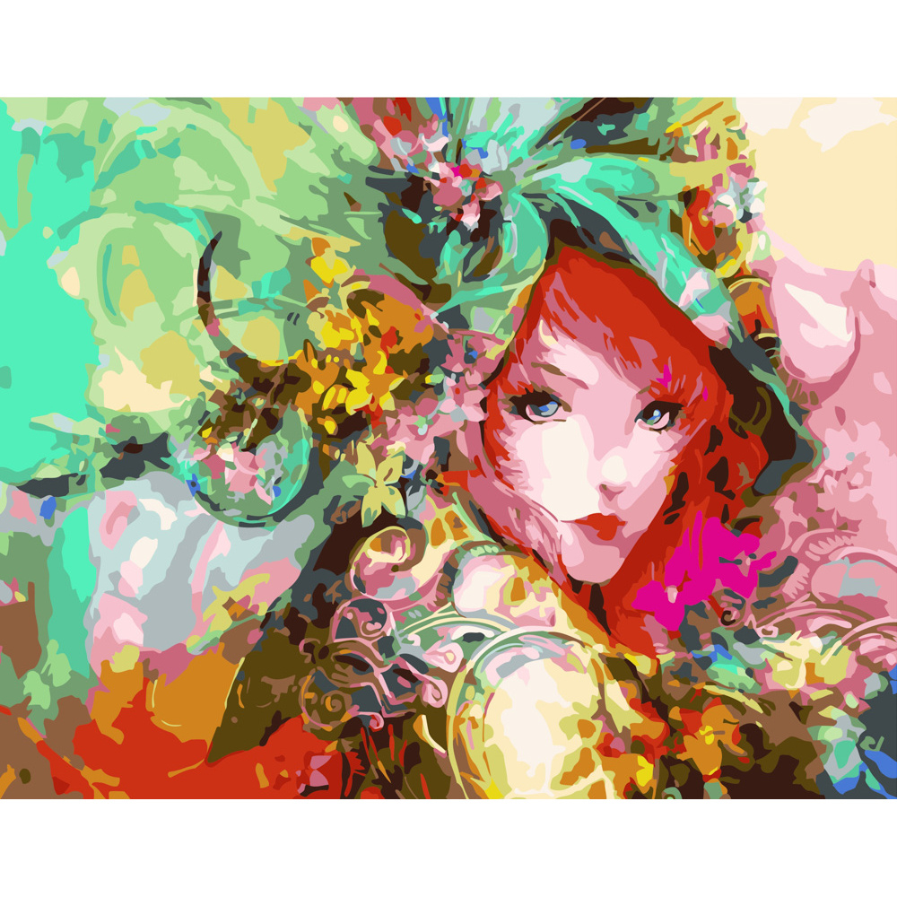 Фото, Видеообзоры картина за номерами strateg преміум лісова мавка розміром 40х50 см (gs349)