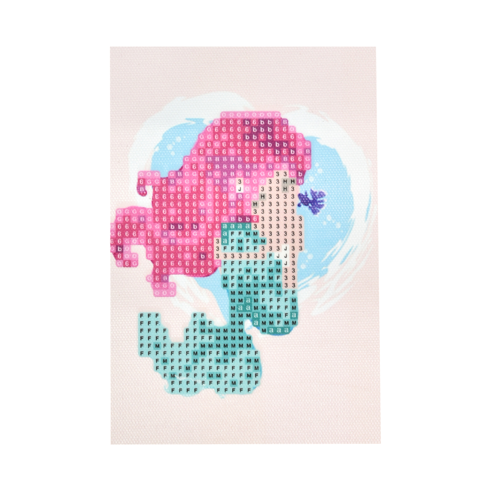 Фото, Відеоогляди алмазна мозаїка strateg преміум симпатична русалонька без підрамника розміром 10х15 см (yab28680)