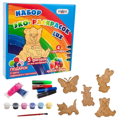 Фото, Видеообзоры набір еко-розмальовок lux ведмедик та друзі (3039)