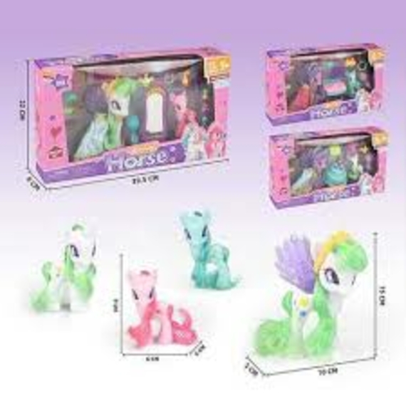 Набір поні 63818А (36/2) 3 види, казкові герої, аксесуари, в коробці