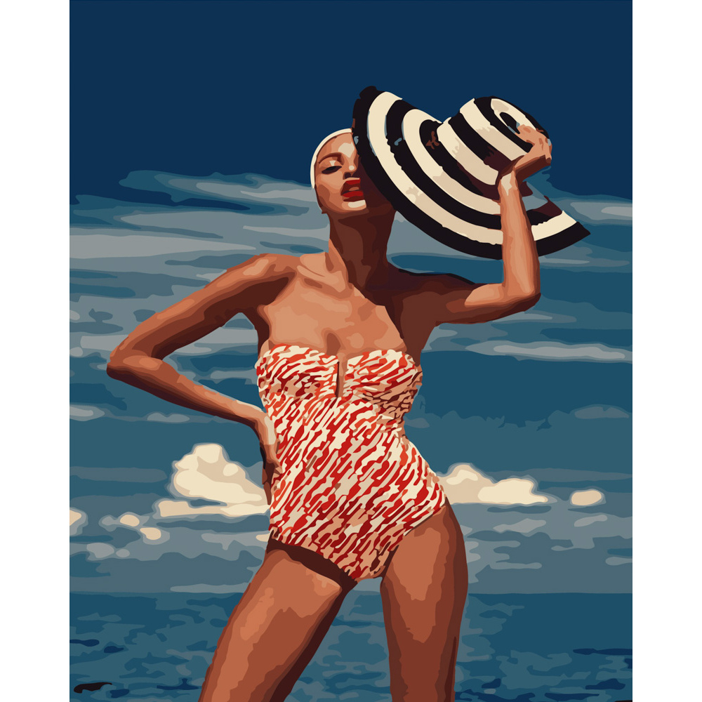 Фото, Відеоогляди картина за номерами strateg преміум ретро модель розміром 40х50 см (gs502)