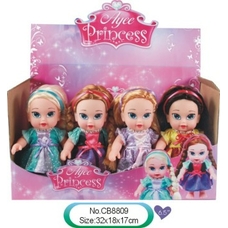 Лялька 17см CB8809 казкова принцеса 4види 12шт. в кор. 32*17*19