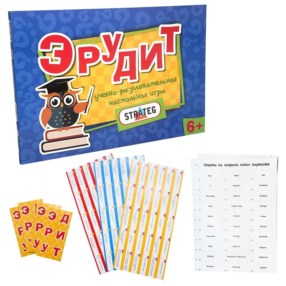 Фото, Видеообзоры настільна гра strateg ерудит російською мовою (30450)