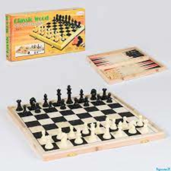Шахи дерев'яні С36816 (24) 3в1, в коробці