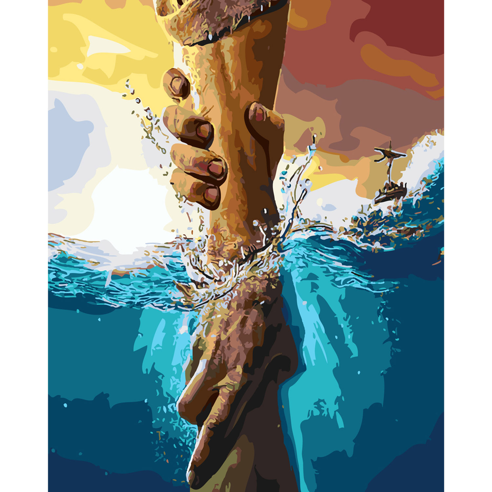 Фото, Відеоогляди картина за номерами strateg преміум рука допомоги з лаком розміром 40х50 см sy6114