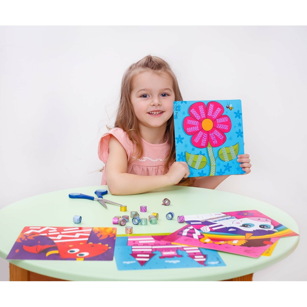 Фото, Видеообзоры набір для творчості з декоративним скотчем «sticky strips. єдиноріг» vladi toys vt4433-03