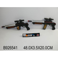 Автомат 096-8 (72шт) звук, свет, на бат-ке, в кульке, 25-55см