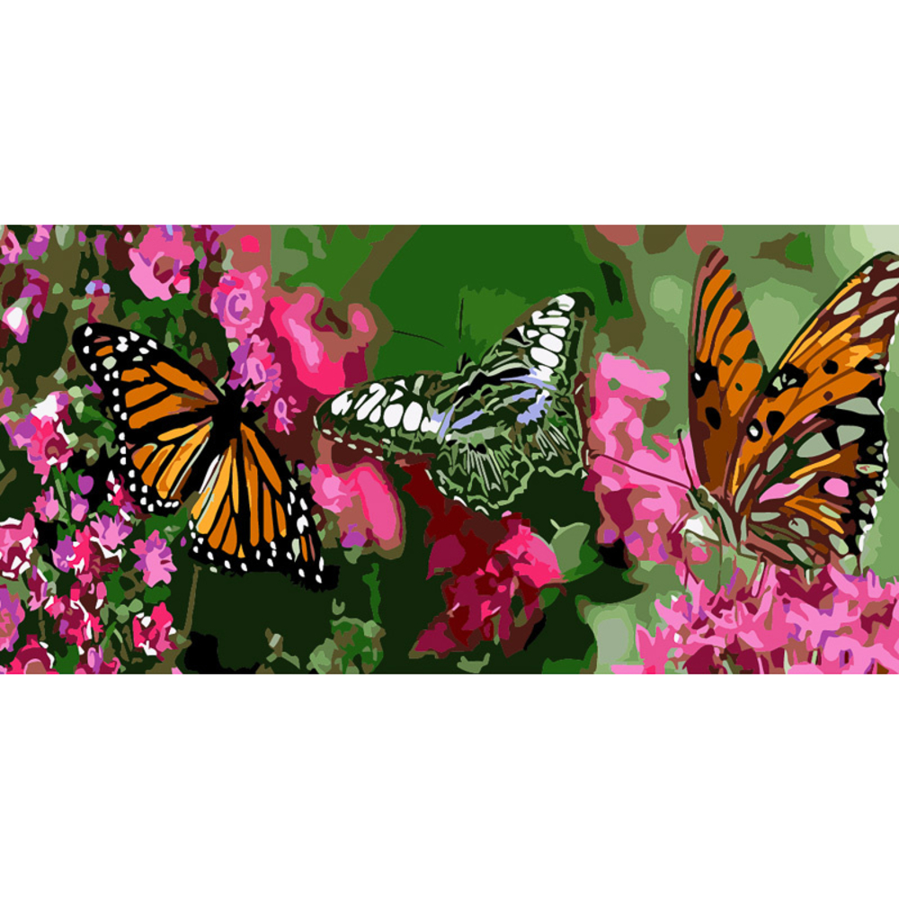 Фото, Відеоогляди картина за номерами strateg преміум метелики strateg розміром 50х25 см (ww059)
