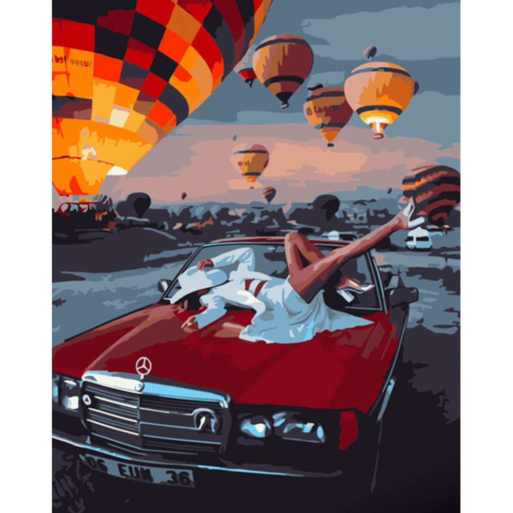 Фото, Відеоогляди картина за номерами strateg преміум світанок в каппадокії з лаком та з рівнем розміром 40х50 см (gs1348)