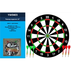 Дартс YW 0403 (24шт) з дротиками в слюді 42*39см