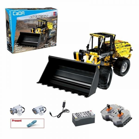 Конструктор на радиоуправлении Трактор-погрузчик CaDa Wheel loader C51058W