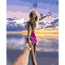 Картина за номерами Strateg ПРЕМІУМ Назустріч нескінченності з лаком розміром 40х50 см VA-2895