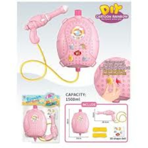 Водний балон М40-1С (72/2) текстильні ремінці, 3D наліпки, у пакеті