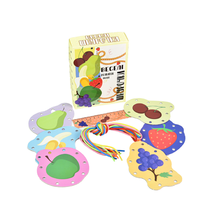 Фото, Відеоогляди настільна гра strateg веселі шнурочки фрукти українською мовою (30523)