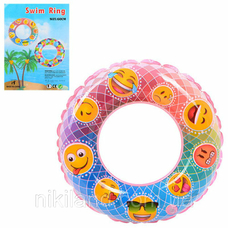 Круг D25572 (100шт) смайлы, 60см, в кульке, 17,5-14-0,5см