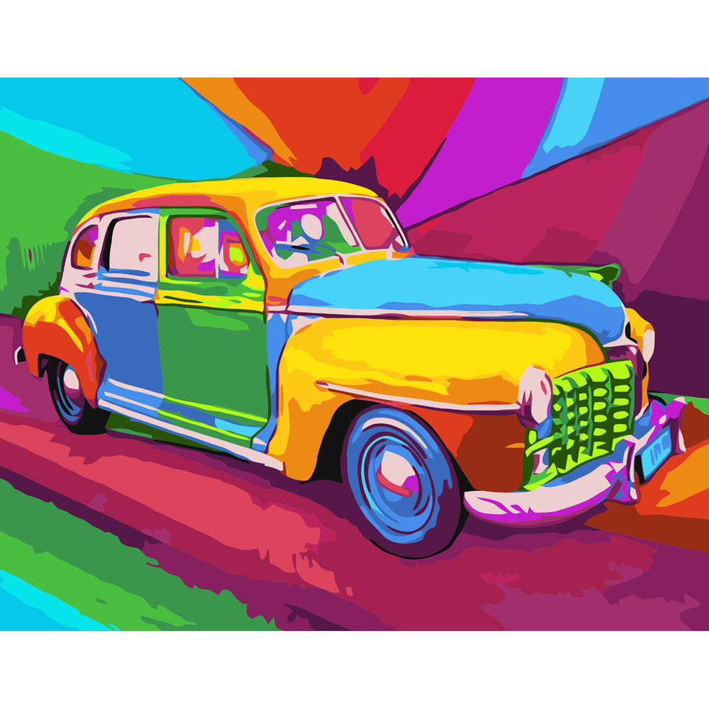 Фото, Видеообзоры картина за номерами strateg преміум арт-авто з лаком розміром 40х50 см va-3631