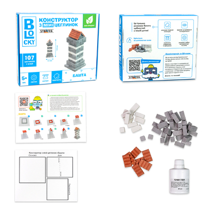 Фото, Видеообзоры будівельний набір для творчості з міні-цеглинок blocky башта strateg (31022)