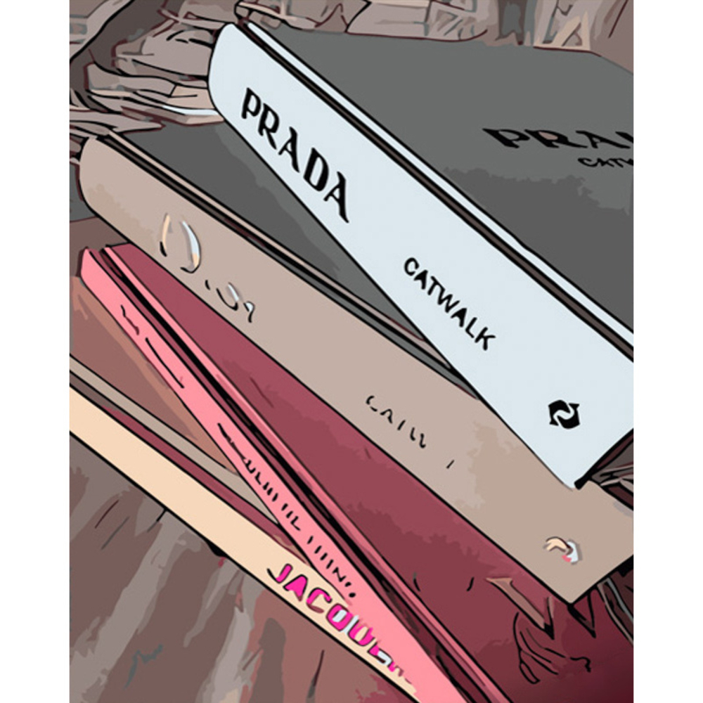 Фото, Видеообзоры картина за номерами strateg преміум книги на столі розміром 40х50 см (gs751)