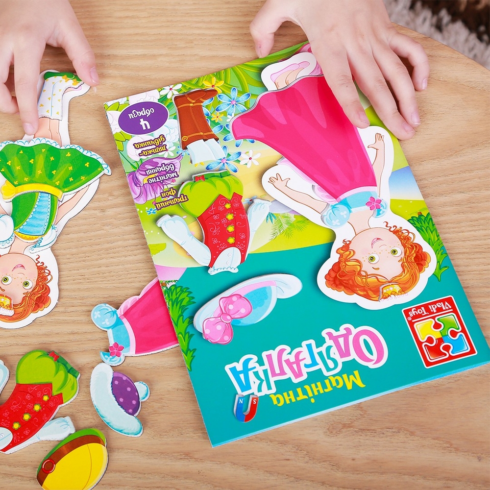 Фото, Видеообзоры гра магнітна одягалка «принцеса» в папці vladi toys vt3204-26