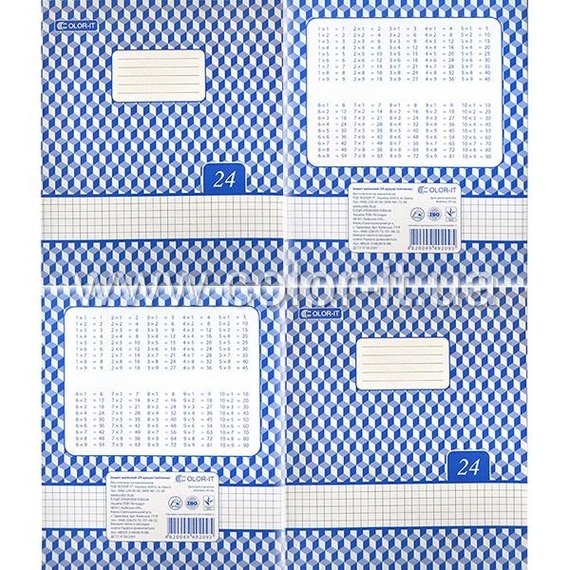 Зошит 24 л клітинка оф.фоновая ТВ-52 (400 шт)