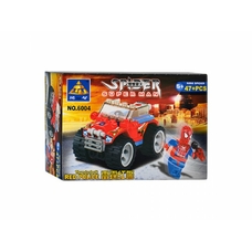 Конструктор KAZI 6004 (256шт) СМ, фигурка, машинка, 47 дет, в кор-ке, 14,5-9,5-4,5см