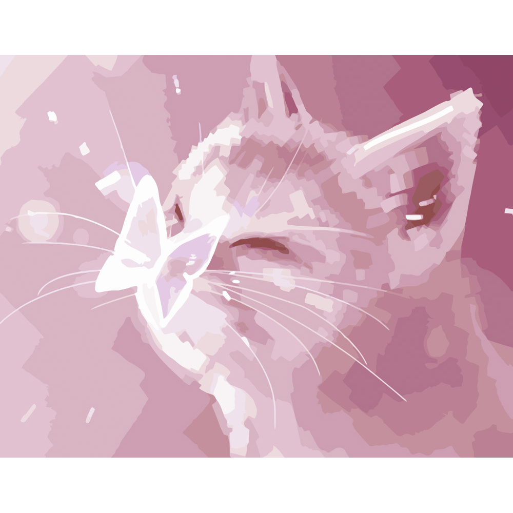 Фото, Відеоогляди картина за номерами strateg преміум метелик на носику розміром 40х50 см (dy183)