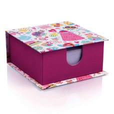 Картонний бокс з папером для нотаток 90х90мм VT9901-83