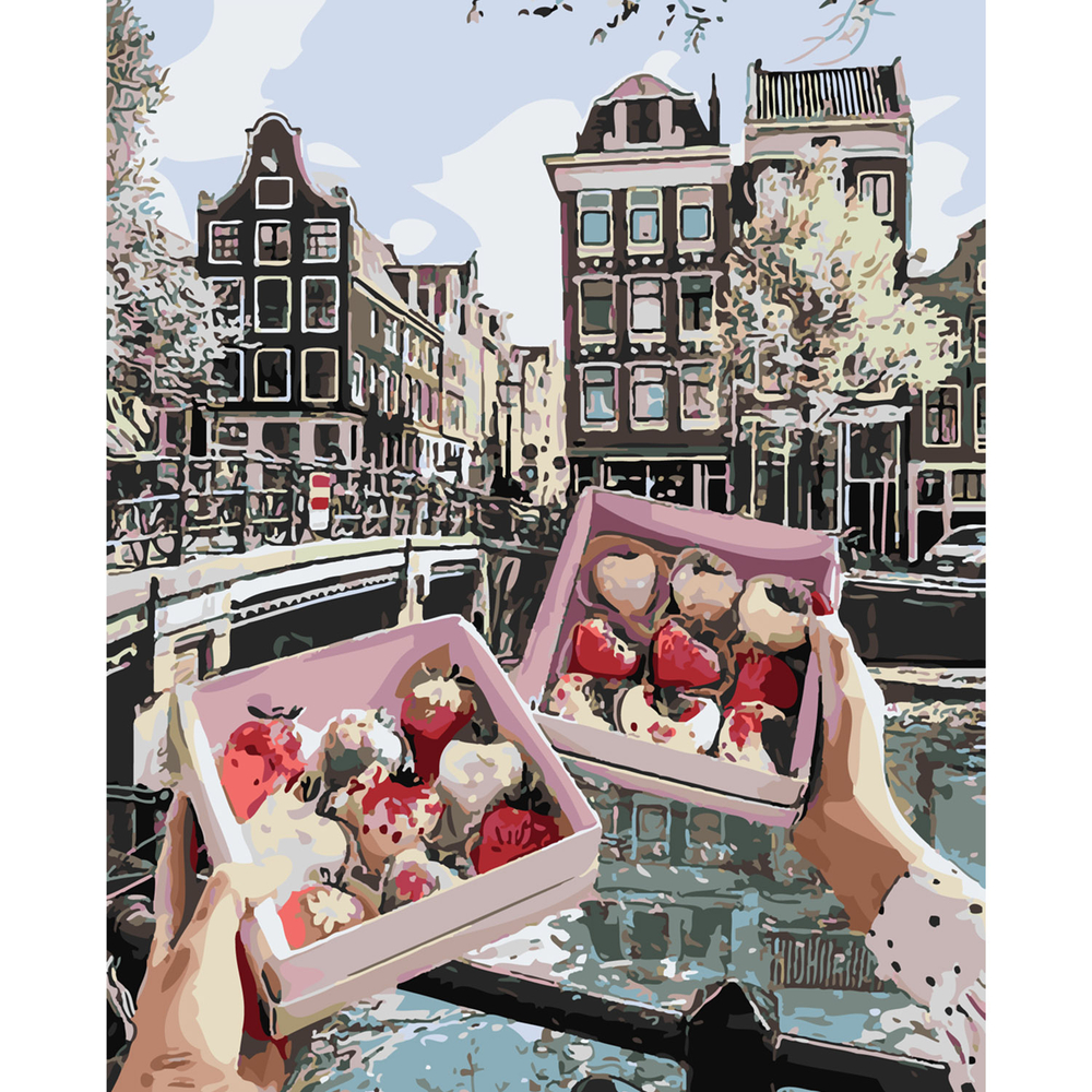 Фото, Відеоогляди картина за номерами strateg преміум солодкий вікенд з лаком розміром 40х50 см sy6124