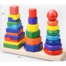 Дерев'яні логічні пірамідки 3 Вежі