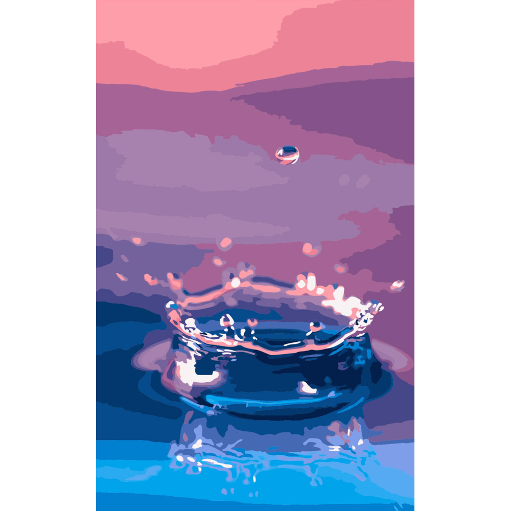 Фото, Відеоогляди картина за номерами strateg преміум крапля води розміром 50х25 см (ww001)