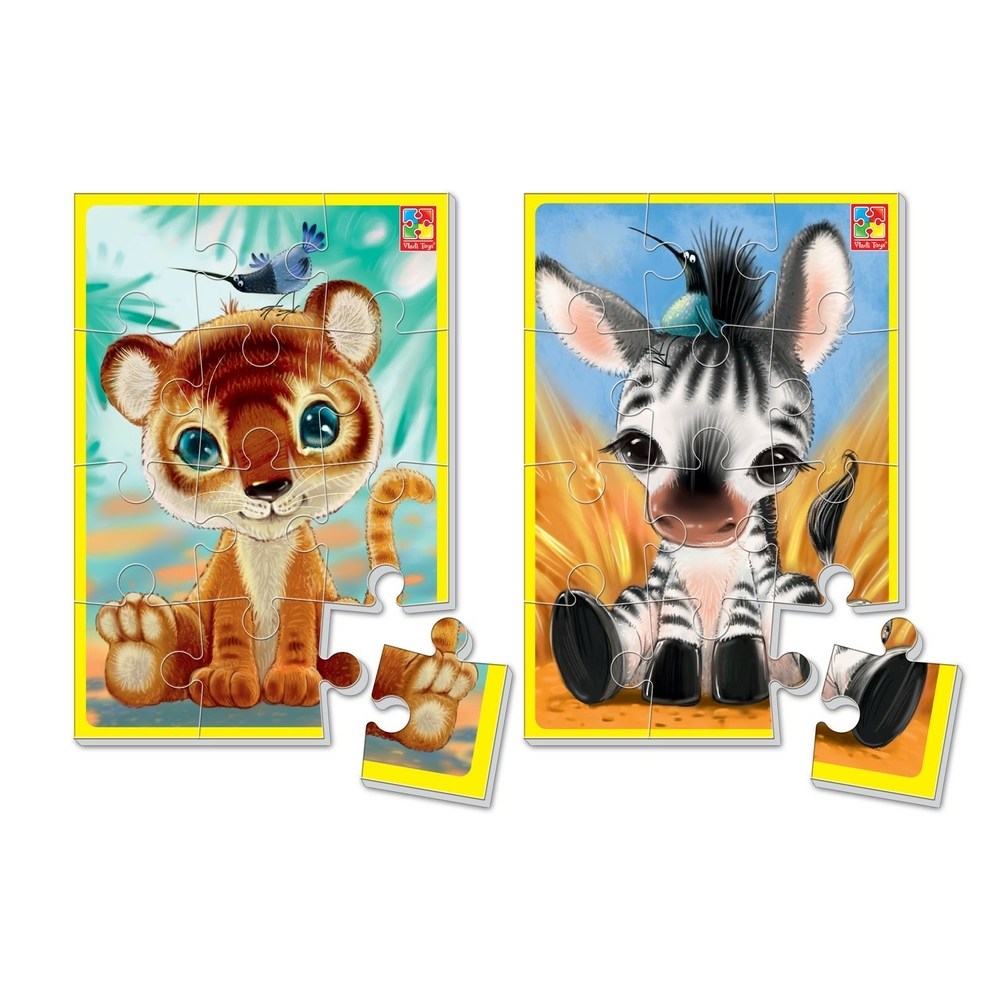 Фото, Видеообзоры м'які пазли а5 "зебрік та левеня" vt1103-42