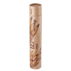 Олівці 6810-15FMCY Cylinder графитные 12кол. + 3 з точилкою і лінійкою, Natural - Cedarlite,  Marco